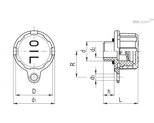 Крышка сапуна SFP.40-3/4-RC (52735) ELESA+GANTER