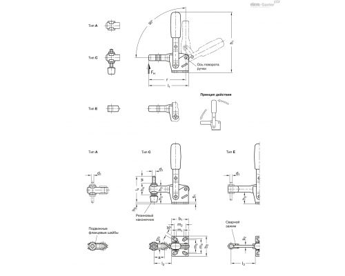 Прижим GN 810-130-A ELESA+GANTER