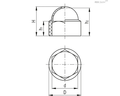 Защитная крышка NCD.4-CR (435904) ELESA+GANTER