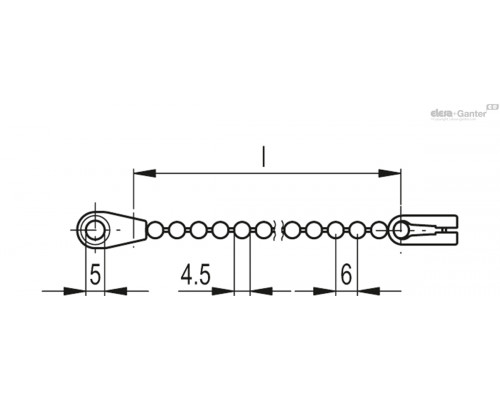 Шариковая цепь CT-S-200 (77021) ELESA+GANTER