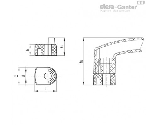 Распорная втулка DS-EMPC.160-17-C1 (15271-C1) ELESA+GANTER