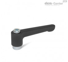 Плоская регулируемая ручка рычажного типа GN 302.2-45-M6-SW ELESA+GANTER