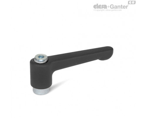 Плоская регулируемая ручка рычажного типа GN 302.2-22-M4-SW ELESA+GANTER
