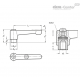 Плоская регулируемая ручка рычажного типа GN 302.2-22-M4-SW ELESA+GANTER