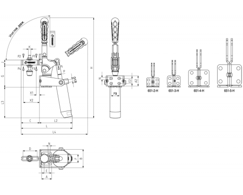 Прижимы 651-3-H Kukamet