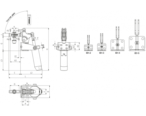 Прижимы 651-3-H Kukamet
