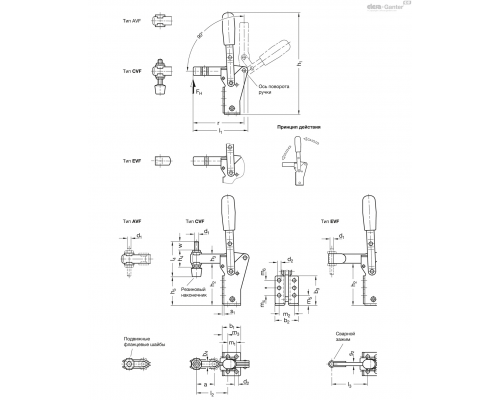Зажим GN 812.1-230-EVF ELESA+GANTER