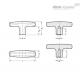 Т-образная ручка GN 563.2-80-B8-SR ELESA+GANTER