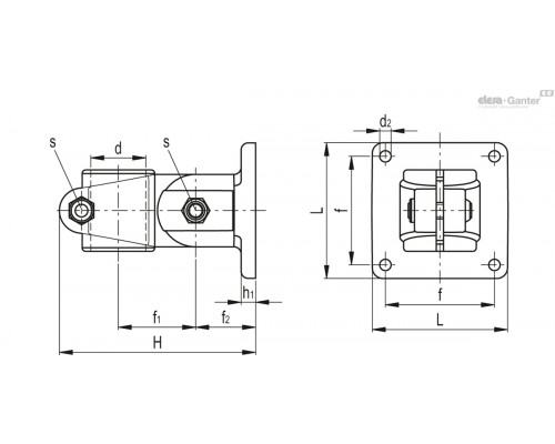 Зажим TCC-TP-PB-18-S-C33 (600742-C33) ELESA+GANTER