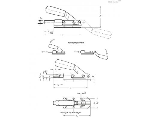 Зажим GN 842-70-AS ELESA+GANTER