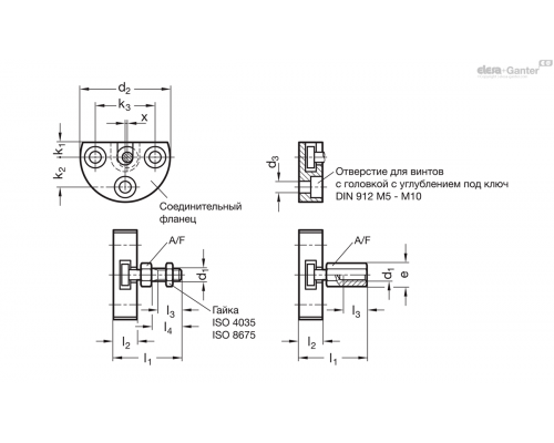 Муфта GN 240.1-M16x1,5-B ELESA+GANTER
