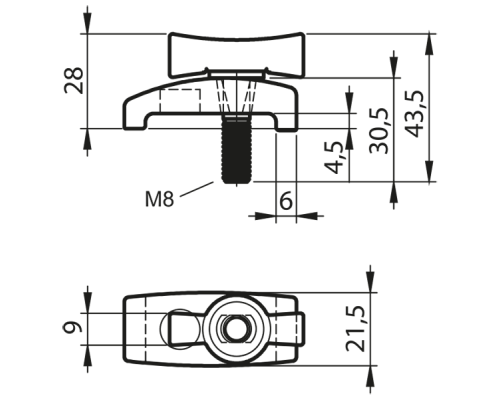 Защелка SKK46X215XM8 EMES