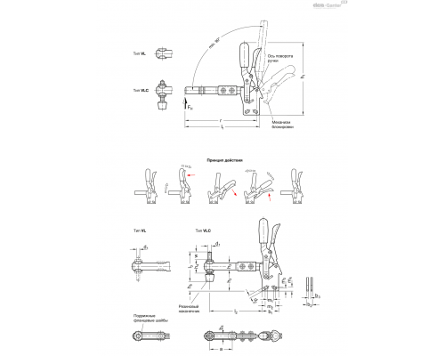 Прижим GN 810.4-230-VL ELESA+GANTER