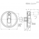 Маховик с откидной ручкой GN 923.7-200-K20-R-SW ELESA+GANTER