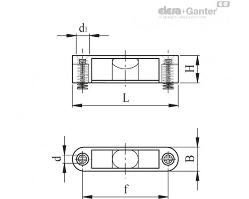 Однонаправленный уровень BOL-MB-87-G-31-JV (438181) ELESA+GANTER