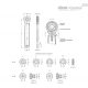 Ключ с трещоткой GN 318-178-K10-A ELESA+GANTER