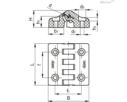 Петля CFA.65-F-CH-6 (422235) ELESA+GANTER