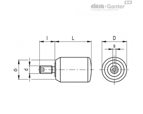 Вращающаяся ручка I.701/20+x-M4 (24974) ELESA+GANTER