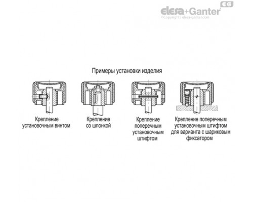 Поворотная рукоятка EGK.50-SST-8-SOFT-C1 (215191-C1) ELESA+GANTER