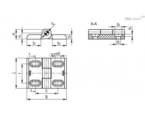 Петли CFM.60-SL-CH-6 (425822) ELESA+GANTER