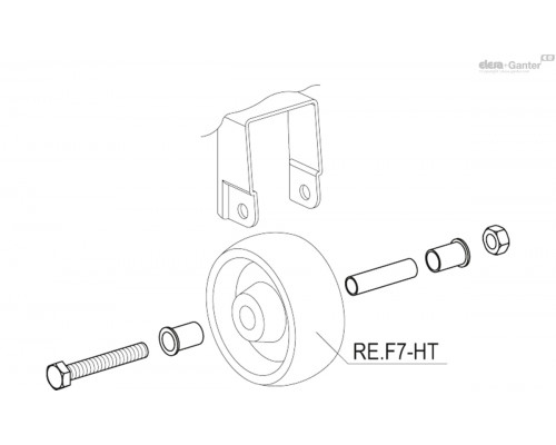 Ось для колёсиков AXL.F7-10X45-PTFE (453002) ELESA+GANTER