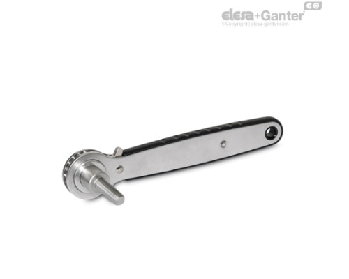 Ключ с трещоткой GN 318-178-M12-50-C ELESA+GANTER