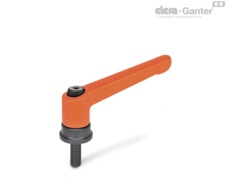 Регулируемая ручка рычажного типа GN 300.4-63-M6-20-OS ELESA+GANTER Регулируемая ручка рычажного типа GN 300.4-63-M6-20-OS ELESA+GANTER