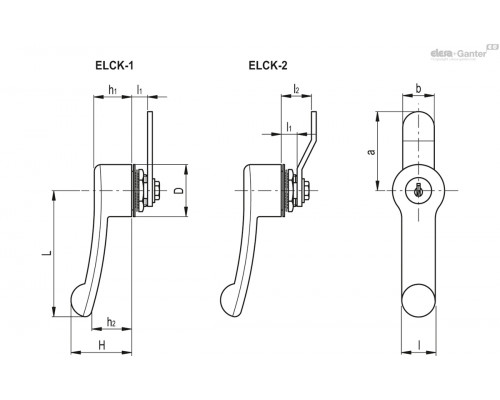 Замок ELCK.85-1-SS (212345) ELESA+GANTER