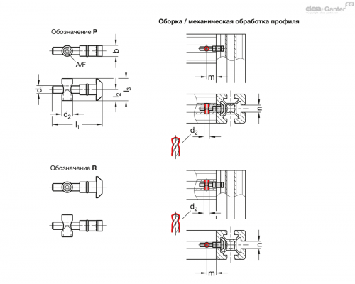 Соединитель GN 25b-10-S-P-SZ-4 ELESA+GANTER