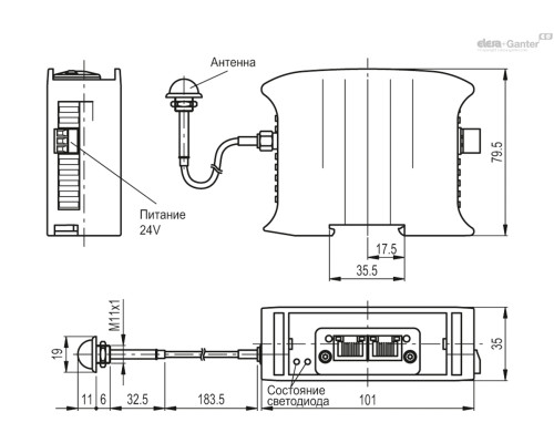 Блок управления UC-RF-W2 ETHERCAT IO (CE.99226-W2) ELESA+GANTER