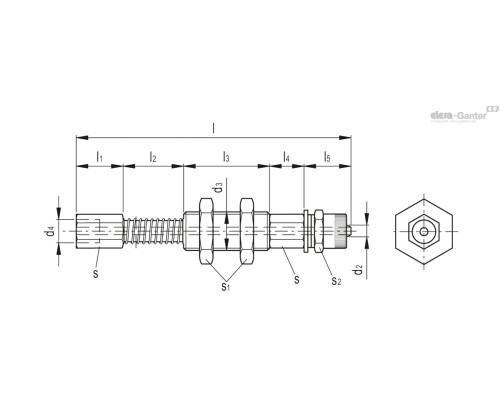 Крепление VPH-80-05-M5-F (VV.46001) ELESA+GANTER