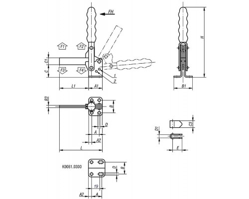 Прижимы K0061.0300 Kipp