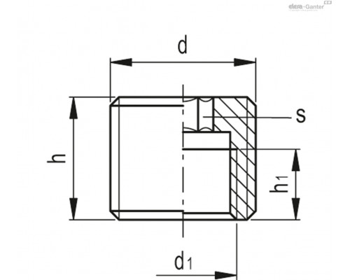 Фитинг VRA-MF-G3/8-G1/4-B (VV.60005) ELESA+GANTER