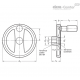 Маховичок со спицами GN 924-125-B12-R-SW ELESA+GANTER