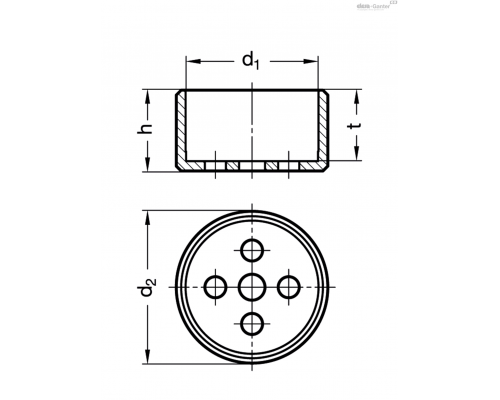 Направляющий цилиндр GN 187.1-40-ST ELESA+GANTER