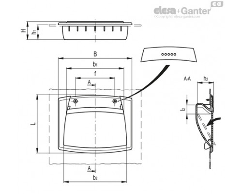 Ручка-купе EPR.120/F-SH-C17 (261131-C17) ELESA+GANTER