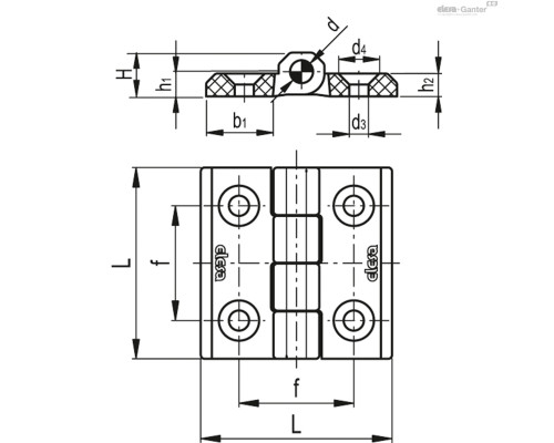Петли CFM.50-AE-V0-SH-6 (149011) ELESA+GANTER