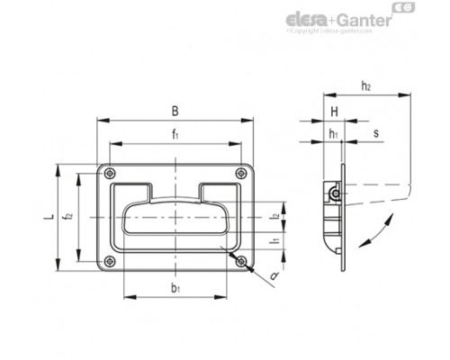 Складная ручка MPR.141-CLEAN (151061) ELESA+GANTER