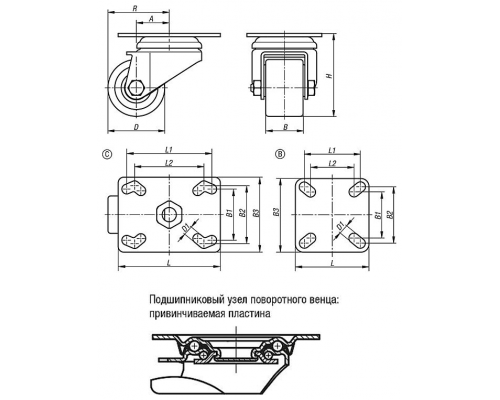 Колеса K1774.0503212 Kipp