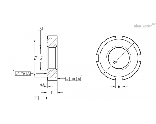 Контргайка DIN 1804-M10x1-H ELESA+GANTER
