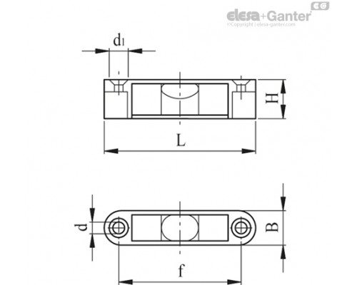 Однонаправленный уровень BOL-MB-56-G-31-AV (438151) ELESA+GANTER