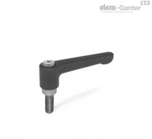 Плоская регулируемая ручка рычажного типа GN 302.1-78-M12-80-SW ELESA+GANTER