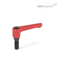 Плоская регулируемая ручка рычажного типа GN 302-30-M5-20-RS ELESA+GANTER