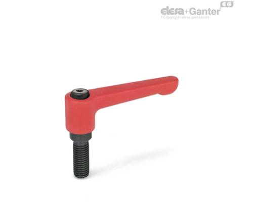 Плоская регулируемая ручка рычажного типа GN 302-22-M3-12-RS ELESA+GANTER Плоская регулируемая ручка рычажного типа GN 302-22-M3-12-RS ELESA+GANTER