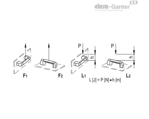 Мостовидная ручка M.2000/180-B-M6 (260830-C1) ELESA+GANTER
