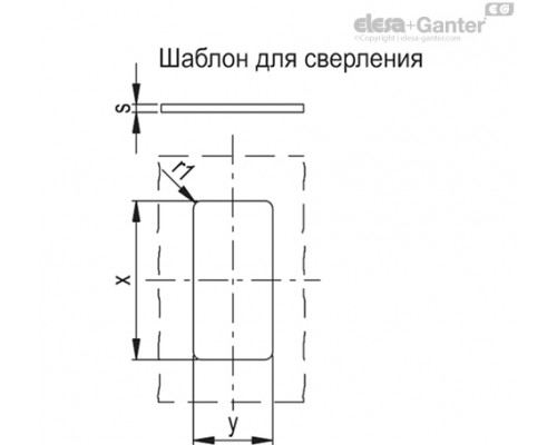 Двунаправленная ручка-купе ERB.115-PF-C1 (261401-C1) ELESA+GANTER