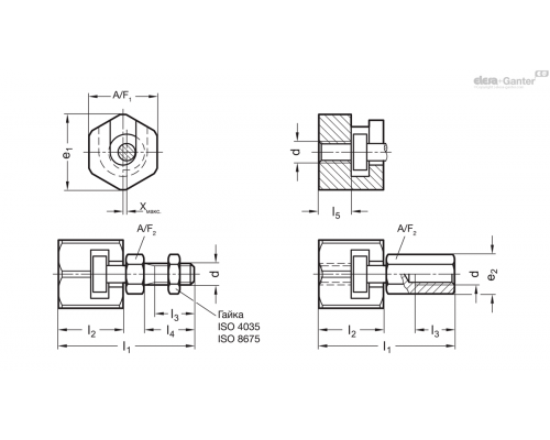 Муфта GN 240-M8-B ELESA+GANTER