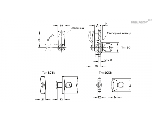 Замок GN 115-SCTN-40-NI ELESA+GANTER