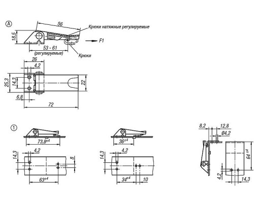 Защелка K0046.1420721 Kipp
