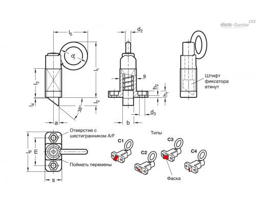 Штифт стопорный GN 724.5-20-30-C2-NI ELESA+GANTER